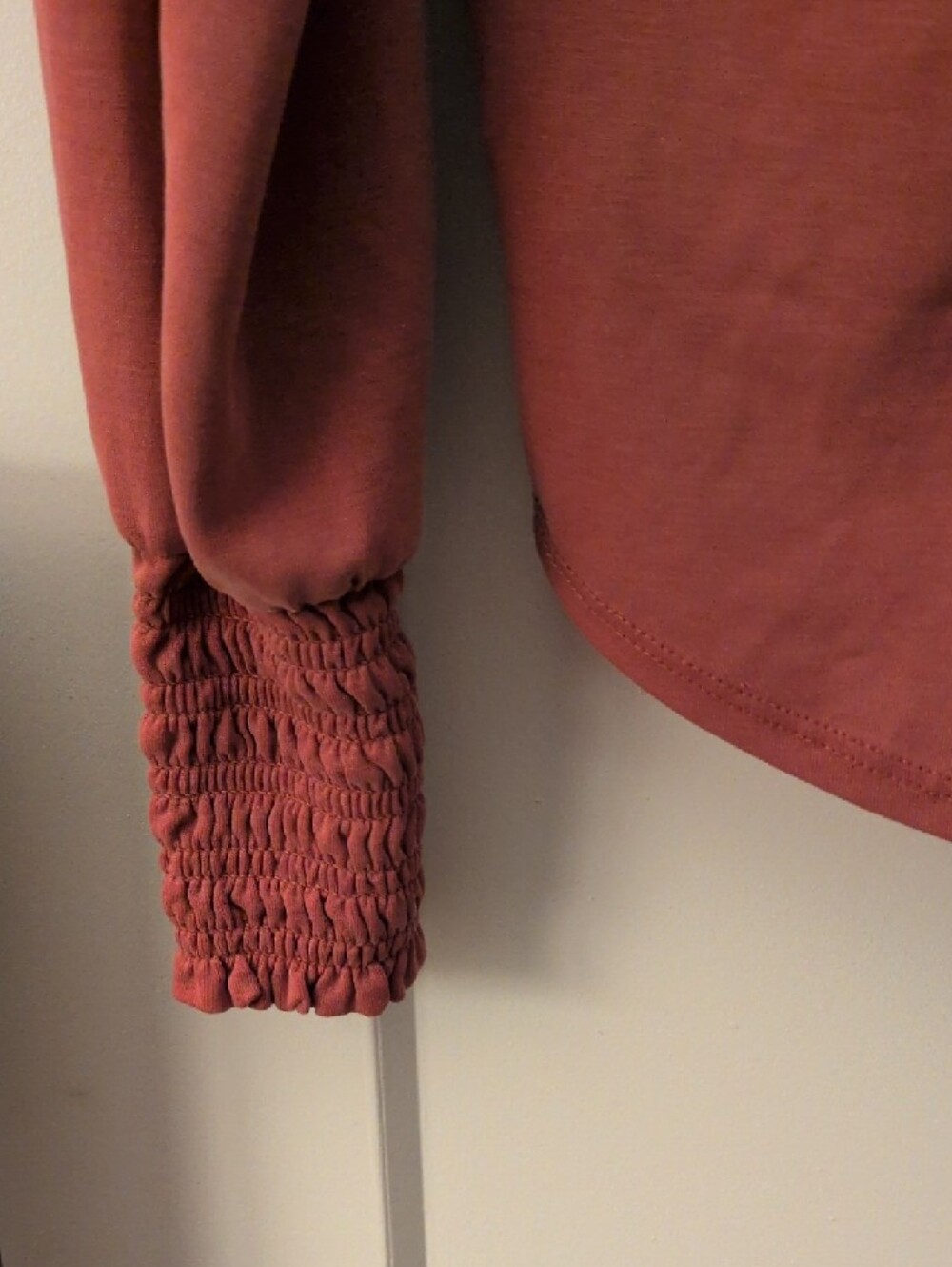 Lucky Brand Long-Sleeve V-Neck Tie Tunic - Rosewood - Picture 8 of 8